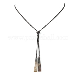 Подвеска в форме трапеции из натуральной черной раковины&nbsp;NJEW-JN05911