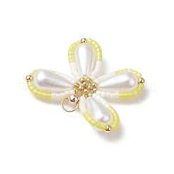 Colgantes de mariposa con cuentas de vidrio de dos tonos&nbsp;PALLOY-MZ00563-04