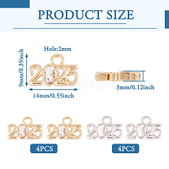 8шт 2 цвета стеклянные подвески&nbsp;KK-TA0001-77