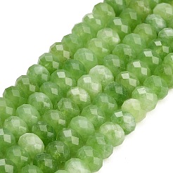 Fili di perle sfaccettate di giada bianca naturale tinta&nbsp;GG-CBAE966-01B-H