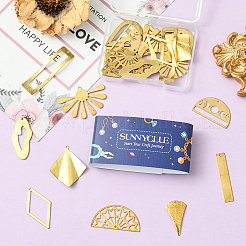 28 шт. 14 стиля латунных филигранных соединительных звеньев и подвесок&nbsp;KK-SC0006-81