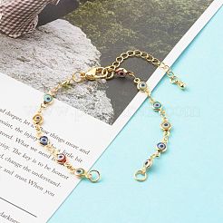 Fabbricazione di braccialetti con catena a maglia malocchio a lume&nbsp;AJEW-JB00961-04