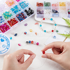 2 набор из 2-х видов бусин из натуральных и синтетических камней и ракушек&nbsp;DIY-GA0002-26