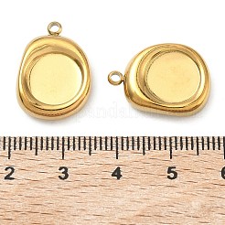 Cabochon pendenti in acciaio inossidabile 304&nbsp;STAS-C167-07C-G