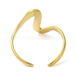 Открытые манжеты из нержавеющей стали Wave 304 для женщин&nbsp;LS-RJEW-Z043-01F