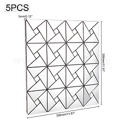 Adesivi murali autoadesivi in plastica con mosaico quadrato in alluminio&nbsp;DIY-WH0257-15A
