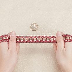 Лента из полиэстера с эффектом металлик&nbsp;OCOR-WH0065-14A