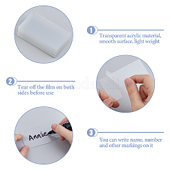 50 шт. прозрачные акриловые пустые карточки для рассадки AJEW-DC0001-71