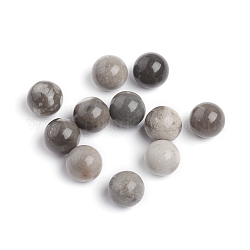Perles en bois pétrifié naturel, pas de trous / non percés, ronde, 7.5mm