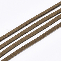 Шнуры из искусственной замши, искусственная замшевая кружева, Перу, 2.5~2.8x1.5 мм, около 1.09 ярда (1 м) на прядь