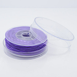 Round Elastic Cords for Stretch Bracelet Making, Hair Ties Findings, Medium Purple, 0.8mm, about 32.8 yards(30m)/box