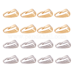 PandaHall Elite 800pcs Pinch Clip Clasp Bail Iron Snap Bail Hook Pendant Charms Clasps Chain Connector for Necklace Jewelry Findings(Golden, Platinum)