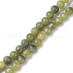 Fili di perle di giada xinyi naturale / cinese del sud, tondo, 8mm, Foro: 2 mm,circa48pcs/filo, 15'' (38.1 cm)