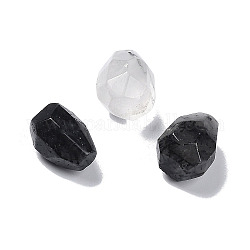 Natürliche schwarze Rutilquarzperlen, kein Loch / ungekratzt, facettiert, Nuggets, 15~19x13~15x12~15 mm