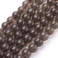 Naturale perle di quarzo fumé fili, tondo, 8mm, Foro: 1 mm, circa 23pcs/filo, 7.5 pollice
