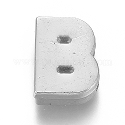 Charms de la diapositiva de aleación, letra b, 12.5x9x4mm, agujero: 1.5x8 mm