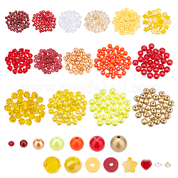 Perles de cristal autrichien imitation arricraft, grade AAA, facette, couleur mixte, 710 pcs / boîte