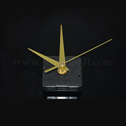 Uhrwerk mit langer Welle aus Kunststoff, mit Aluminiumzeiger, Schwarz, 56x56x16 mm, Stift: 18.5x6 mm