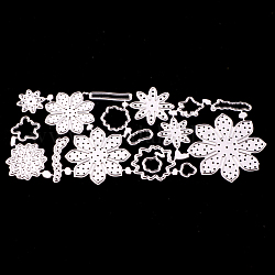 Fleur cadre métal coupe Matrice de découpe pochoirs, pour bricolage scrapbooking / album photo, carte de papier de bricolage décoratif, mat platine, 6.1x14.1 cm