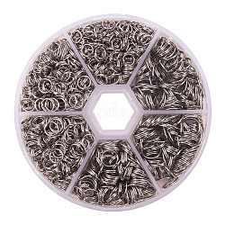 304 разрезные кольца из нержавеющей стали разрезные кольца наружный диаметр 5-8мм для изготовления ювелирных изделий, 5~8x0.6~1 мм, около 4.4~7 мм внутренним диаметром