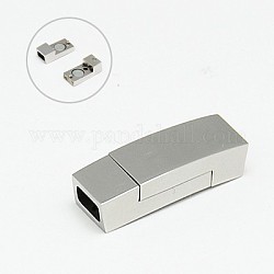 304 Magnetverschluss aus Edelstahl mit Klebeenden, Rechteck, 23x7.5x6 mm, Bohrung: 3x5 mm
