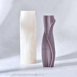 Moldes de velas de silicona diy con forma de jarrón abstracto, para hacer velas perfumadas, blanco, 5.2x4x16.5 cm