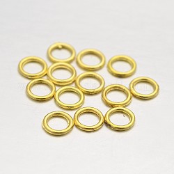 Aleación de enlace rings, dorado, 6x0.8mm