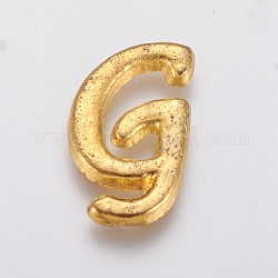 Legierung Cabochons, Buchstabe, golden, letter.g, g: 11x6.5x1mm