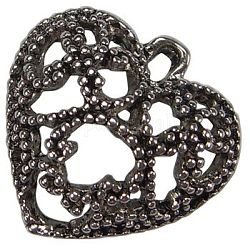 Alloy Pendant, Lead Free and Cadmium Free, Antique Silver, 25mm wide, 25mm long, 7mm thick, hole: 2mm