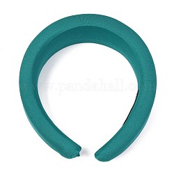 Polyesterschwamm dicke Haarbänder, für Frauen Lünette Haarschmuck, blaugrün, 15~40 mm, Innendurchmesser: 145x120 mm