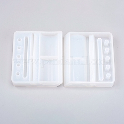 DIY Silicone Penholder Molds, Resin Casting Molds, for UV Resin, Epoxy Resin Jewelry Making, White, 118x103x24mm