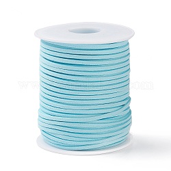 Шнур из искусственной замши 45м, искусственная замшевая кружева, голубой, 2~2.5x1.5~2 мм, около 50 ярда (45 м) / рулон