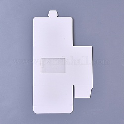 Boîte en papier kraft, carrée, blanc, 80x80x40mm