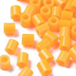 Pe perline fusibile, perline fai da te Melty, tubo, arancione, 5x5mm, Foro: 3 mm, circa 8000pcs/500g