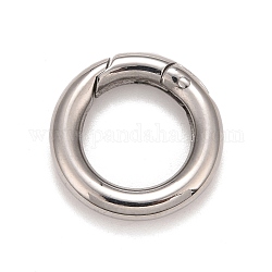 304 acero inoxidable anillos de la puerta de primavera, para llavero, color acero inoxidable, 9 calibre, 3x16x3mm