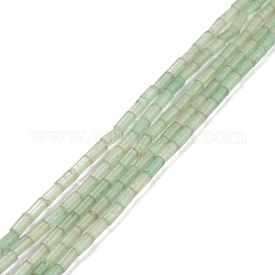 Chapelets de perles en aventurine vert naturel, colonne, 3.8~4.3x2.4mm, Trou: 0.9mm, Environ 87 pcs/chapelet, 14.88~15.12 pouce (37.8~38.4 cm)