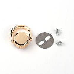 Anillo de elevación de bolsa de aleación de zinc, con tornillos de hierro y calce, la luz de oro, 0.5~2.5x0.5~2x0.04~0.9 cm, agujero: 2.5mm y 6x3 mm, 4 PC / sistema