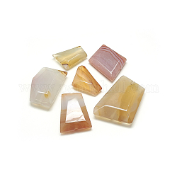 Natural Agate Beads, 24~42x18~34x7~11mm, Hole: 1.5mm