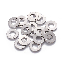 201 ciondoli in acciaio inossidabile, anello, colore acciaio inossidabile, 16x1mm, Foro: 0.8 mm