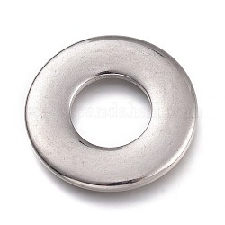 304 Edelstahl verbindet Ringe, Donut, Edelstahl Farbe, 30x3 mm, Innendurchmesser: 14 mm
