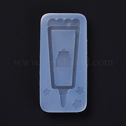 Moules en silicone bricolage en forme de poche à douille, moules de résine, pour la résine UV, fabrication de bijoux en résine époxy, blanc, motif de gâteau, 86x41x11mm
