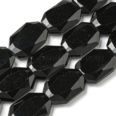 Natürlichen Obsidian Perlen Stränge&nbsp;G-P544-B03-01-1