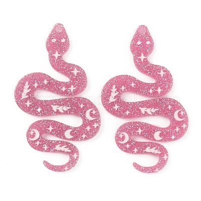 Акриловые большие подвески с мультяшным принтом OACR-WH0028-15B-1