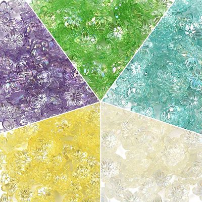 15 g transparente Perlenkappen aus Acryl&nbsp;TACR-YW0003-07E-1