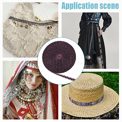 Полиэфирные ленты в национальном стиле SRIB-WH0011-309B-1