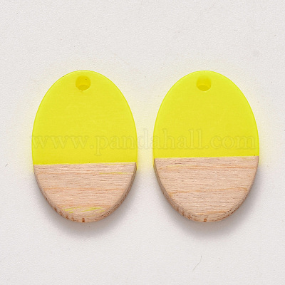 Подвески из смолы и дерева&nbsp;RESI-S384-007A-1