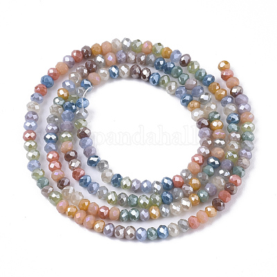 Chapelets de perles en verre électroplaqué&nbsp;EGLA-S192-001A-A02-1