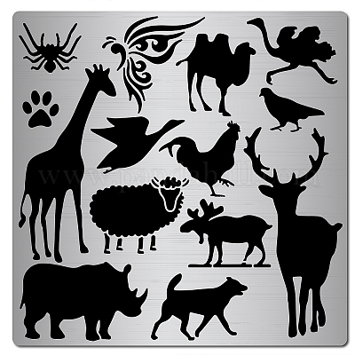 Wholesale GORGECRAFT 6.3 Inch Metal Small Animal Stencil Fox Wood Burning  Stencil Reusable Wolf Journal Stencils Bear Lion Template Stainless Steel  Stencils for Painting on Wood Burning Pyrography Engraving 