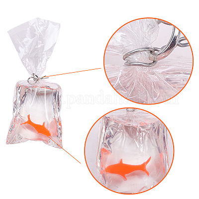 Fish bag charm in orange