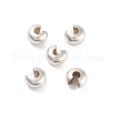 925 чехол для обжимных бусин из стерлингового серебра&nbsp;STER-G027-27S-5mm-1